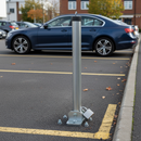 Dim Gray Heavy Duty Lockable Folding Parking Post for Secure Parking