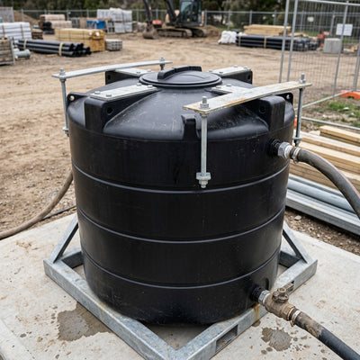 2500 Litre Vertical Non-Potable Water Tank, Black MDPE