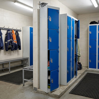 Four-Door Metal Storage Locker with Cam Lock