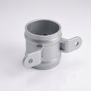 Traditional Downpipe Spare Socket 63mm Dia with Eared Fixings — RAL 9006