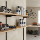 Dark Gray Premium Twin Slot Bracket for Adjustable Shelving - Brown