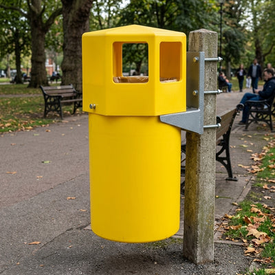 70 Litre Plastic Litter Bin HDPE Four-Aperture