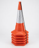 75cm One-Piece Traffic Cone with Reflective Sleeve, Pack of 5 (view 2)