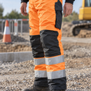 Insulated Hi-Vis Class 2 Work Trousers with Thermal Lining