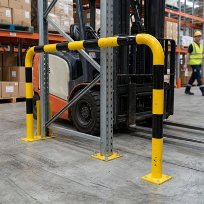 1200 x 2000mm Steel Collision Protection Guard – Yellow/Black