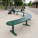 3000mm Curved Steel Bench Powder Coated