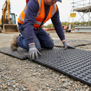 Dark Gray Heavy Duty Anti-Slip Ground Protection Mat - 0.8m x 1.2m