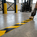 Forklift-Traffic Floor Lane Marking Tape - 50mm - Yellow/Black