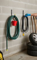 Heavy Duty Universal Garage Hook with Yellow End Caps - 11cm for Organizing Tools, Bikes, and More