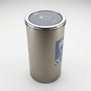 Circular Recycling Bin 60–80L Galvanised Steel Chrome Lid (view 2)