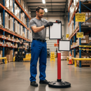 Rosy Brown Premium A4 Sign Holder for Displaying Warnings and Promotions