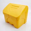 400 litre lockable grit bin yellow with sloping lid (view 2)