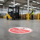 Slate Gray Premium No Pedestrian Access Floor Sign - Slip Resistant Safety Signage