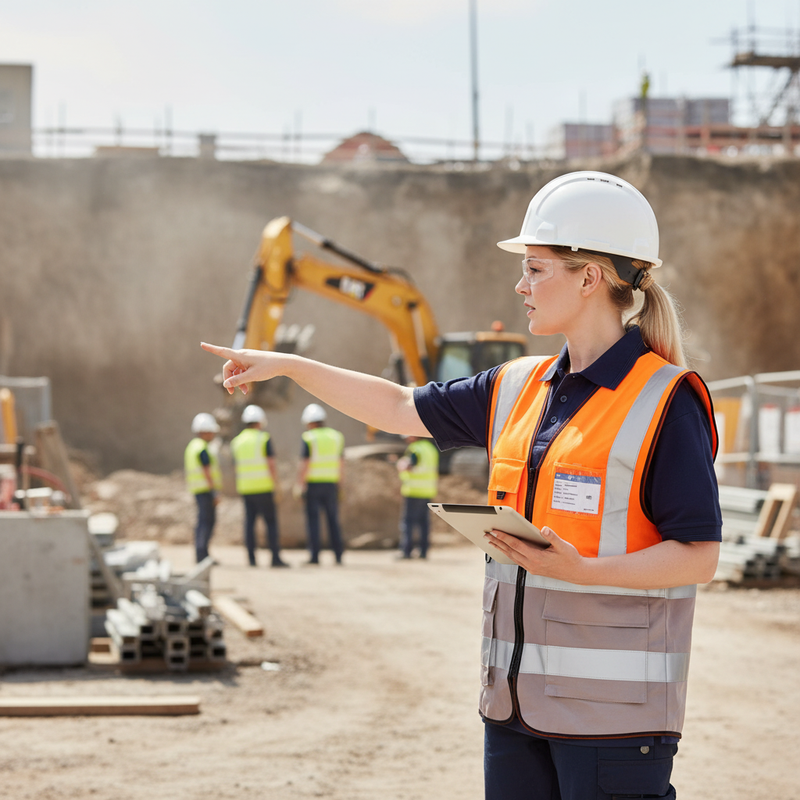 Rosy Brown High-Visibility Two Tone Executive Waistcoat with ID Pocket - Orange/Grey