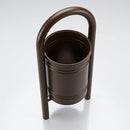 40 litre curved steel litter bin with tilt-tip emptying (view 2)