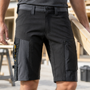 Stretch Work Shorts with Tool Holders - Grey/Black (view 2)