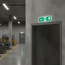 Dark Slate Gray Professional Fire Safety Signs - Fire Exit Up Right Arrow