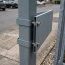 Grey Square Post Bracket with Powder Coating