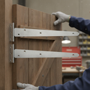 Premium Heavy Duty 300mm Tee Hinges - Zinc-Plated, Weather-Resistant for Sheds and Gates