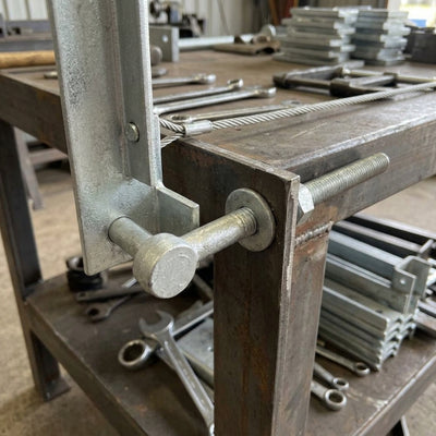 Galvanised Hook to Bolt with Welded Washer 300mm