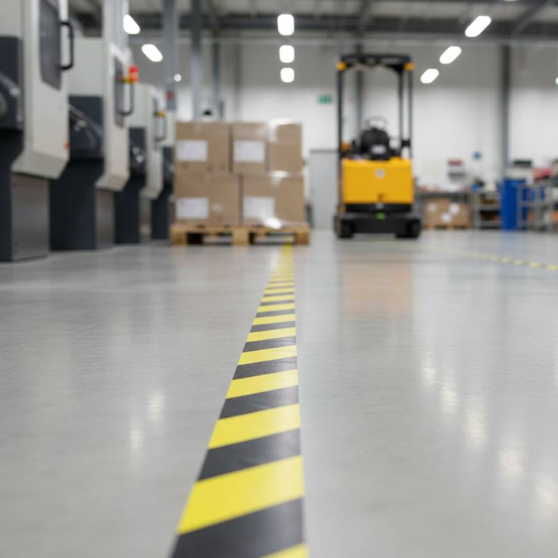 Dark Gray Self-Adhesive Non-Reflective Hazard Warning Tape - 66m x 60mm