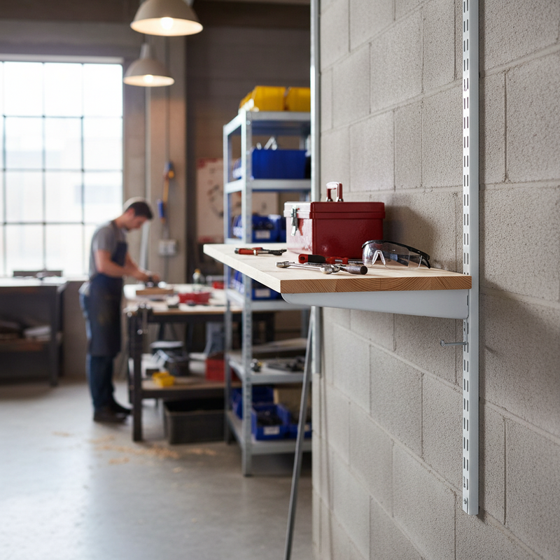 Rosy Brown Heavy Duty Twin Slot Bracket with Anti-Microbial Finish