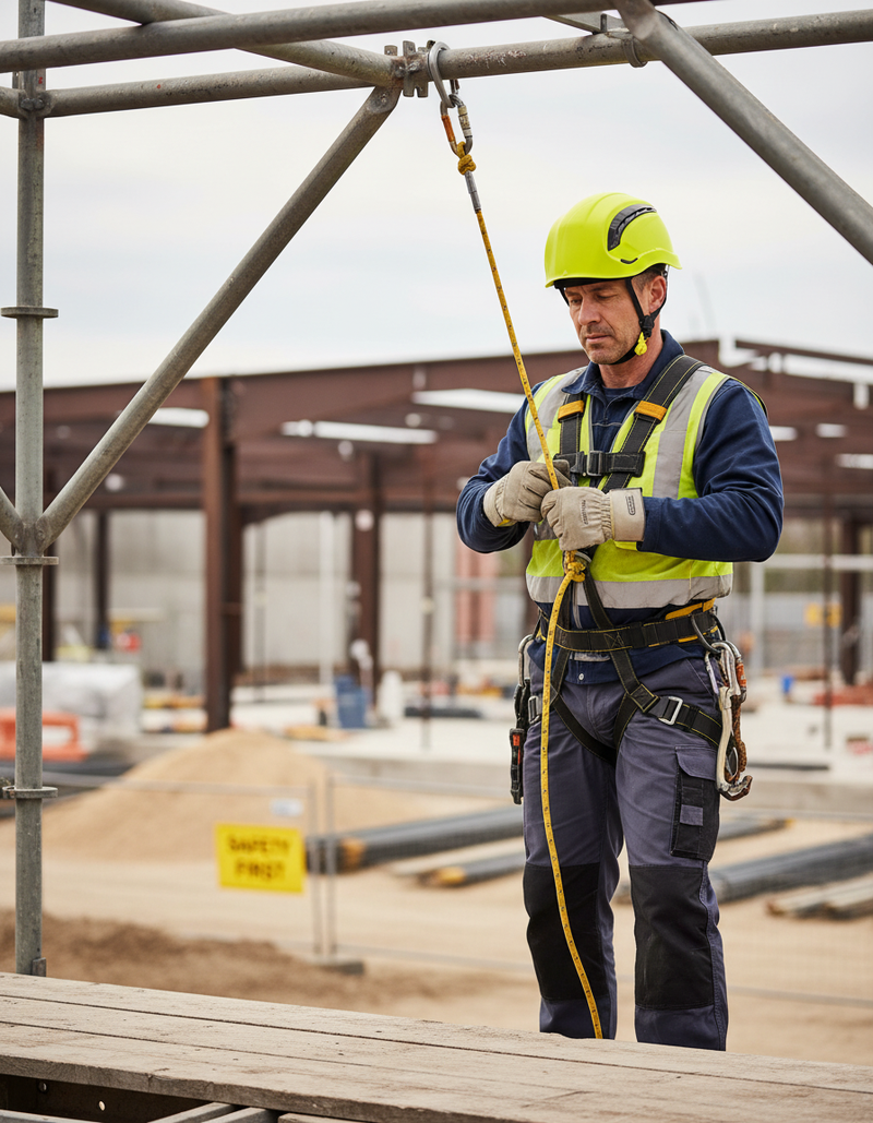 Light Gray Premium Ventilated Safety Helmet with Adjustable Harness