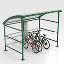 Cycle shelter with curved roof, 8-bike capacity (view 2)