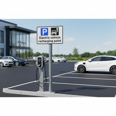 Premium Electric Vehicle Recharging Point Sign Face - 660.9