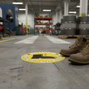 Dim Gray Premium Attention Protective Footwear Must Be Worn Floor Sign - Slip Resistant