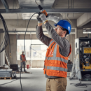 Dim Gray Premium Industrial Safety Hard Hat with 6-Point Harness