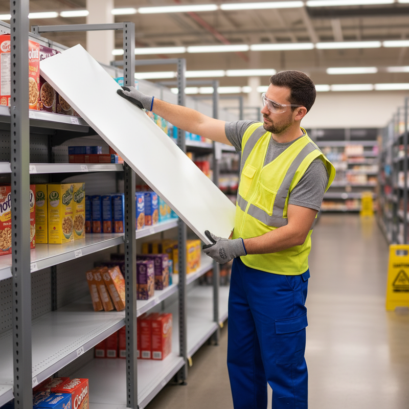 Slate Gray Premium Plain Back Panel for Gondola Shelving - White Finish