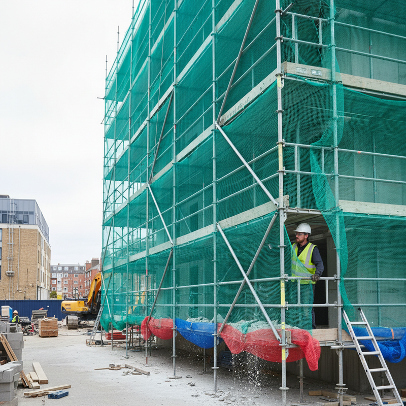 Sea Green Premium Heavy-Duty Plastic Debris Netting 2m x 50m for Construction Sites