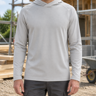 Stay Fresh Lightweight Hoodie with Bamboo Charcoal - Ice Grey