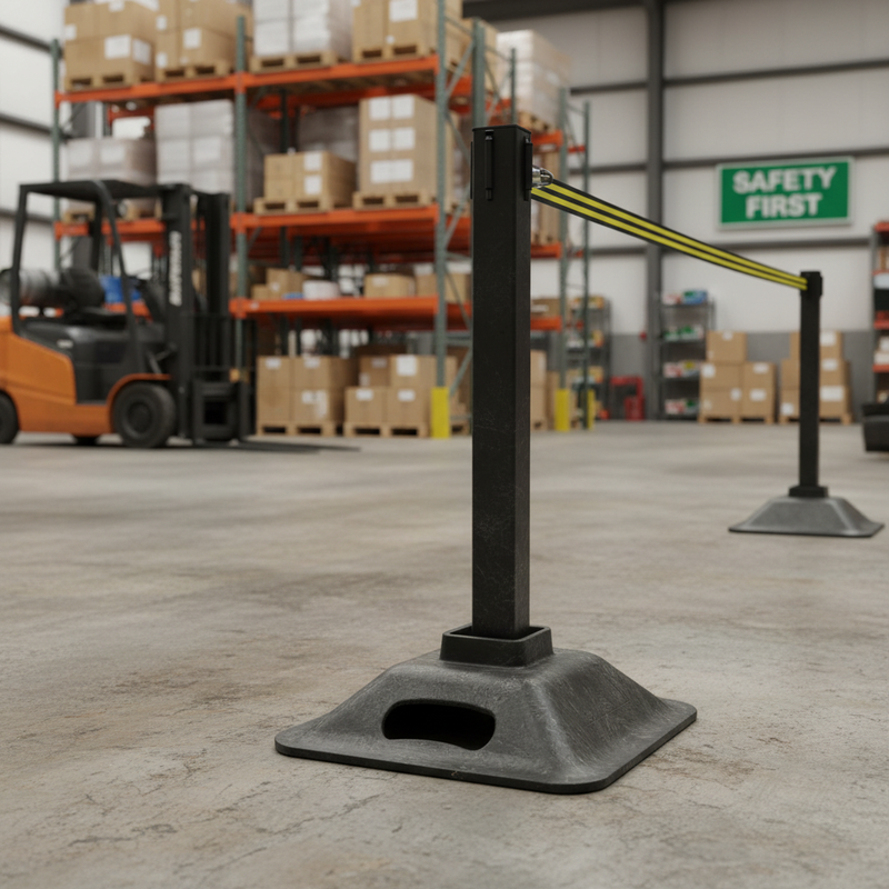 Rosy Brown Premium Modular Utility Barrier Base for Enhanced Safety