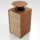 120 Litre Wooden and Steel Litter Bin with Optional Lid (view 2)