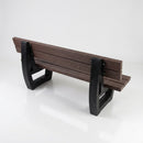 Recycled Plastic Moulded Park Seat – Black/Brown, Heavy-Duty (view 2)