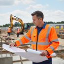 Light Gray High-Visibility Long Sleeve Executive ID Jerkin in Orange - 100% Polyester