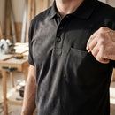 Classic Pocket Polo Shirt Cotton-Polyester Blend - Black (view 2)