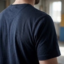 Navy V-Neck Cotton Work Shirt