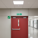 Dark Gray Premium Fire Safety Sign - Fire Exit Up Left Arrow Directional Sign