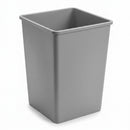 132 litre large square litter bin polyethylene grey