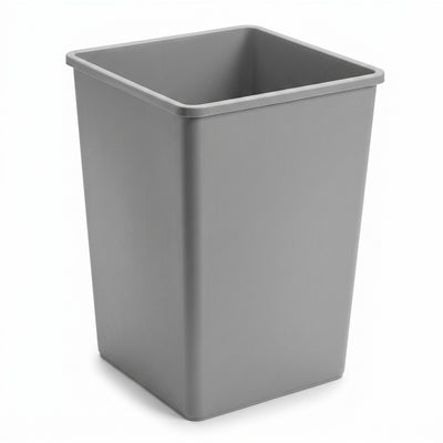 132 litre large square litter bin polyethylene grey