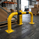 600 × 1500mm steel collision protection guard, yellow & black