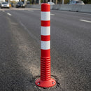 80mm diameter x 760mm high flexible traffic post red