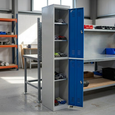 Two-Door PPE Storage Locker with Cam Lock and Shelves