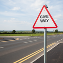 Light Gray Premium 750mm Triangle Road Sign - Durable and Long Lasting