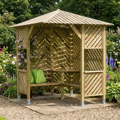 Corner Arbour - Timber Garden Structure