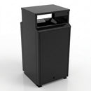 80 Litre Stainless Steel Litter Bin with Cigarette Disposal Unit (view 2)