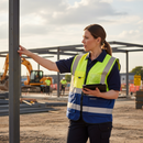 Gray High-Visibility Two Tone Executive Waistcoat with ID Pocket - Yellow/Navy